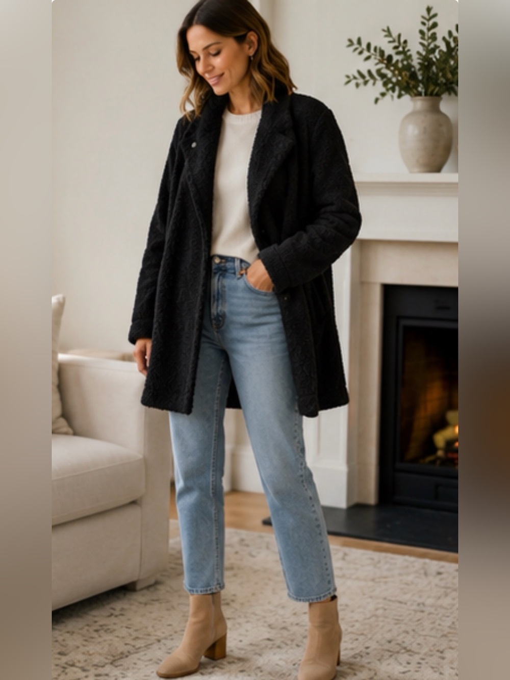Marine Layer Women's Stephanie Cocoon Coat size XS black